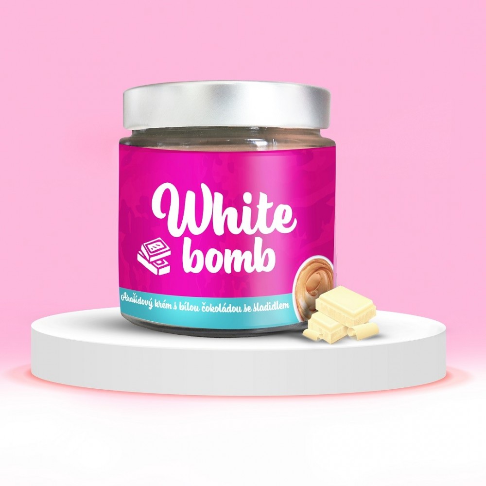 WHITE BOMB arašídový krém s bílou čokoládou